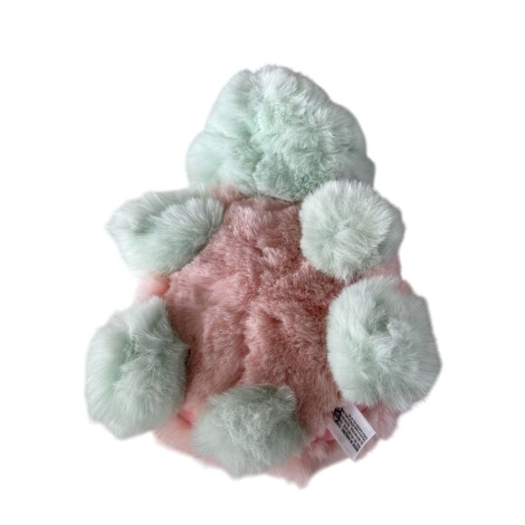 World's Softest Plush Turtle Huggee 11 inches Green Pink NWT Cuddly Lovey - Picture 5 of 12